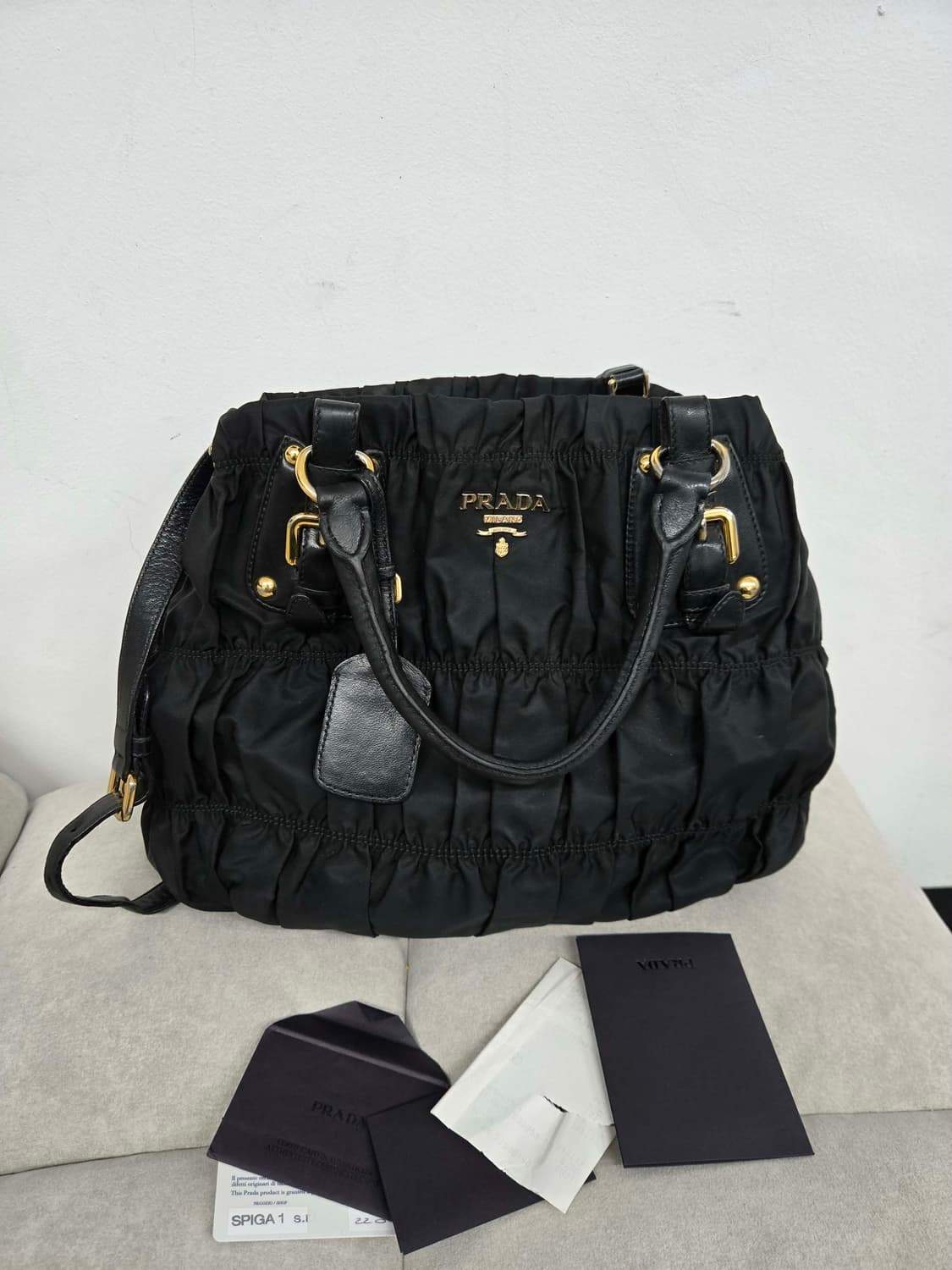 [보증서 정품]프라다 고프레 숄더백 상품이미지4