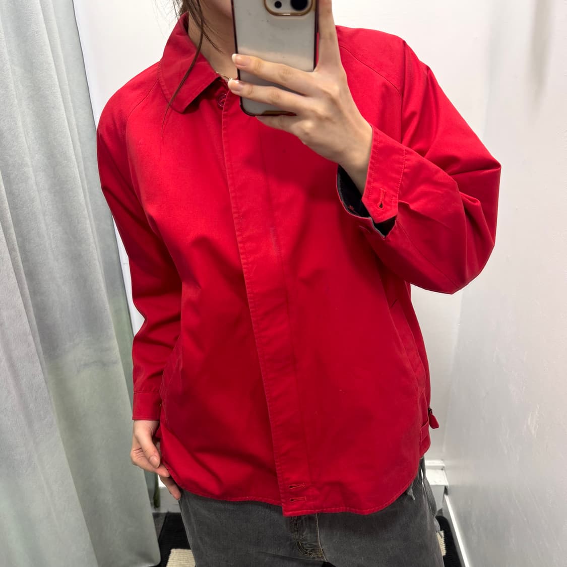 버버리 레드 블루종 자켓 상품이미지1