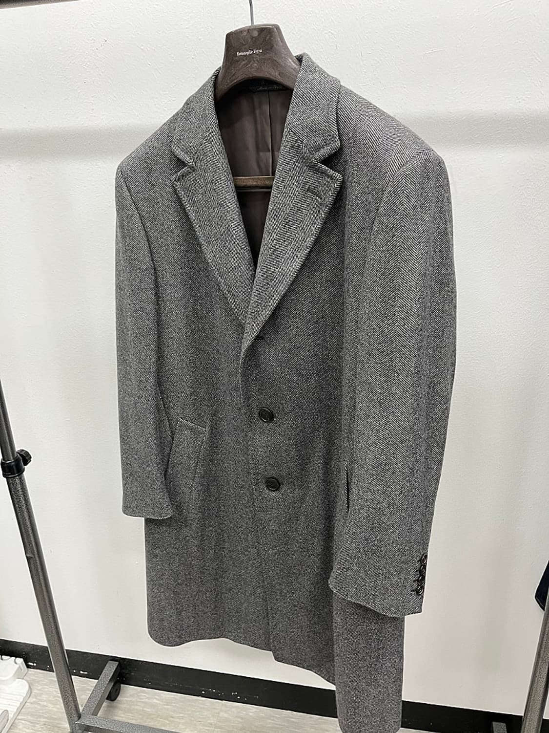 105-110) 까날리 헤링본 캐시미어100% 코트  상품이미지1