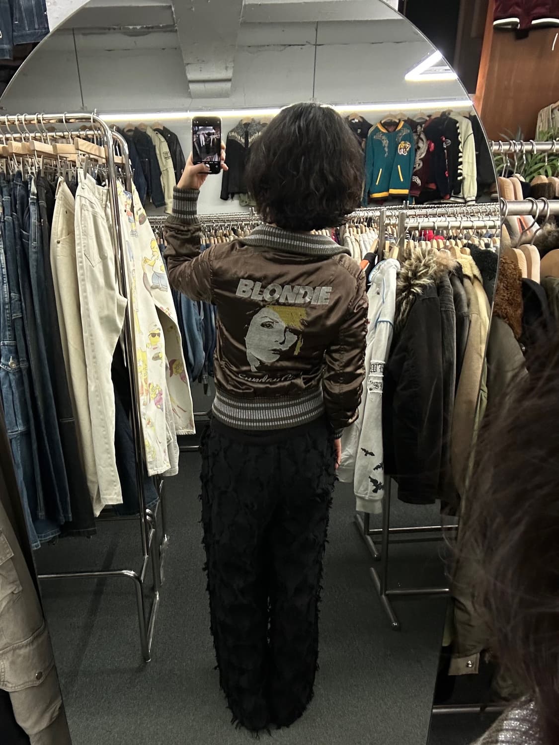 OS)Hysteric Glamour 빈티지 자수 누빔 블루종 자켓 상품이미지3