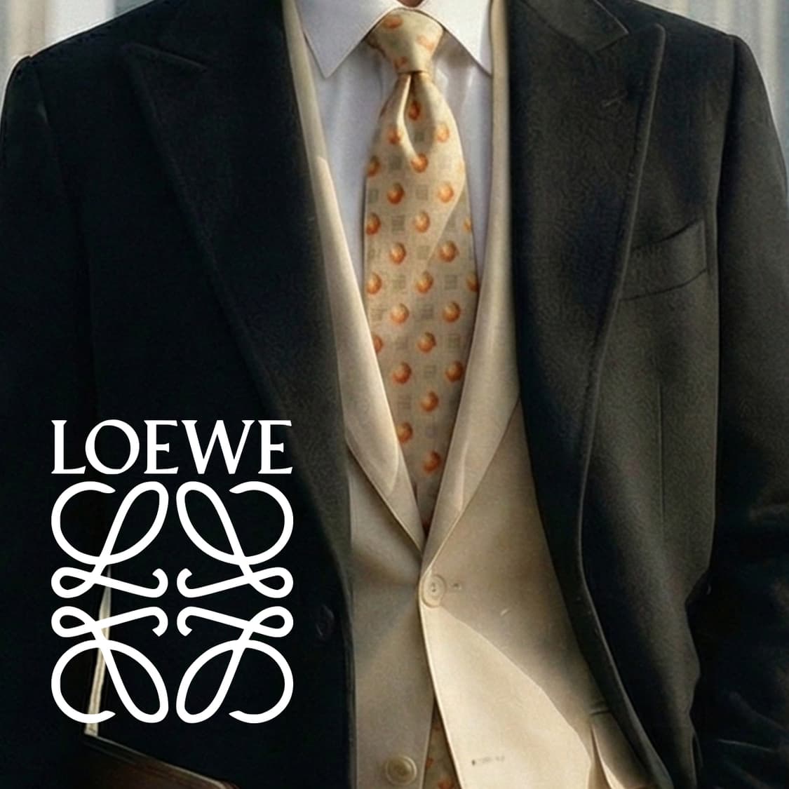 로에베 실크 베이지 로고&과일 패턴 넥타이 9.3cm A등급 K1728
 상품이미지1