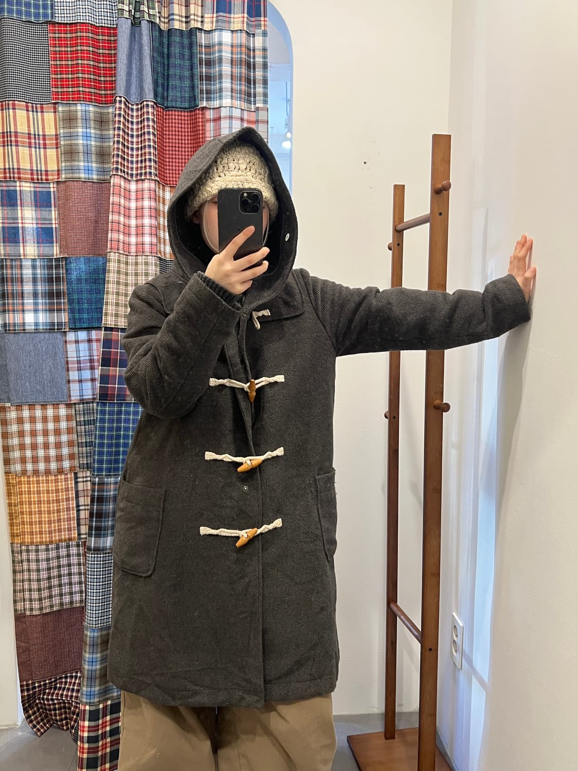 Nico and 그레이 롱 더플 코트 상품이미지3