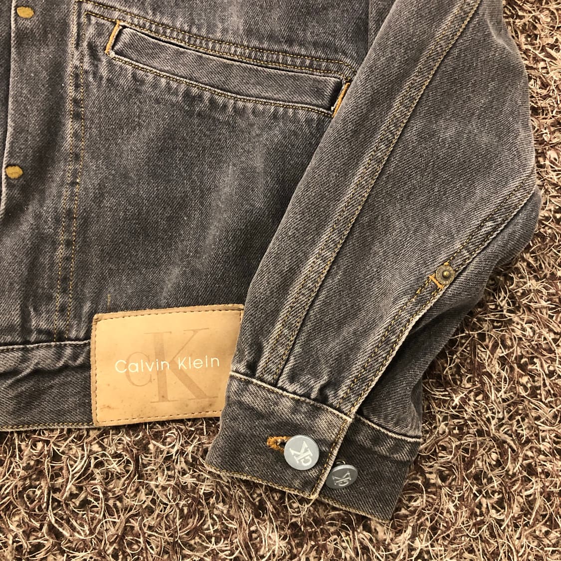 캘빈클라인 90s 흑청 데님 집업 자켓 상품이미지3