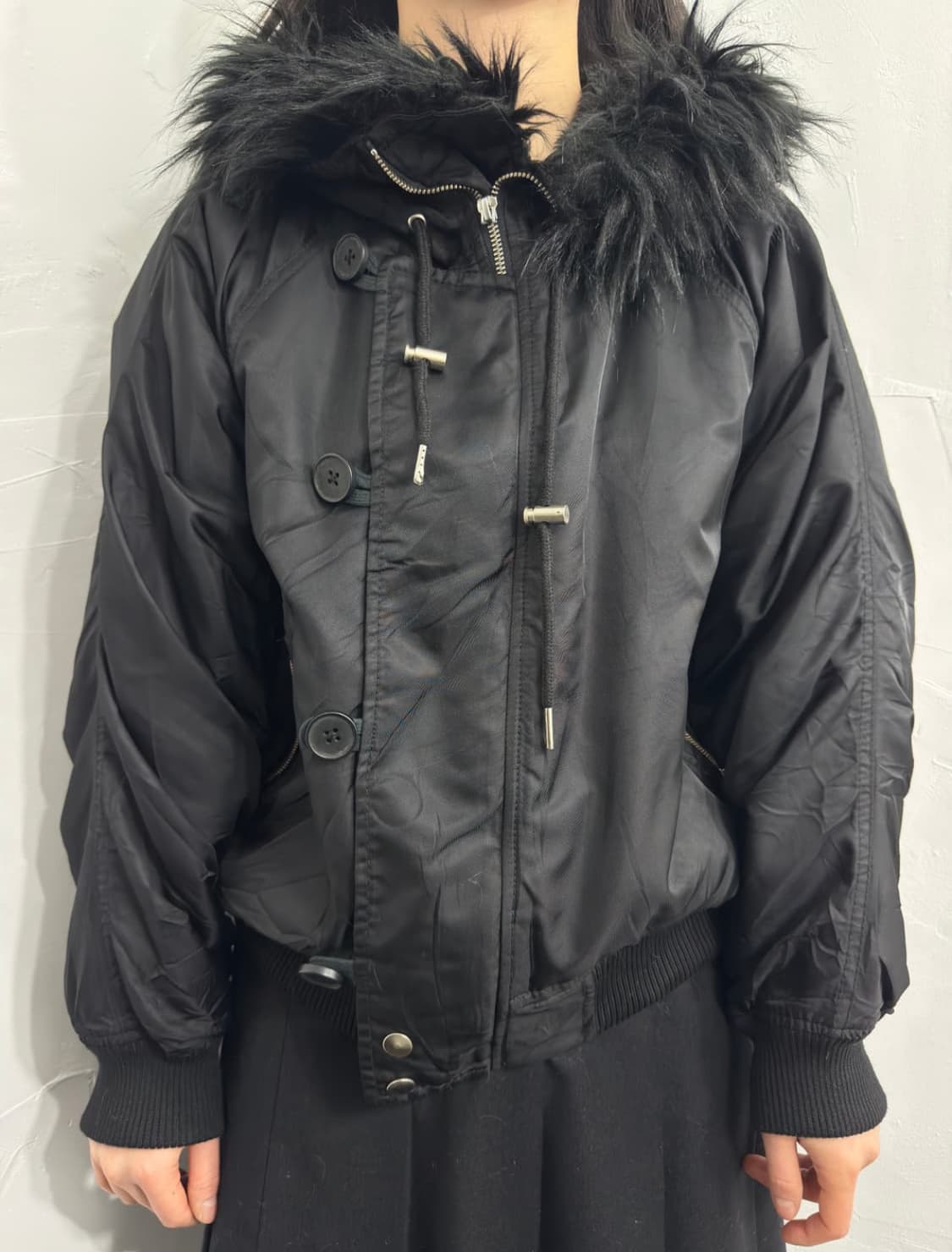evris fur hood jacket 빈티지 퍼후드자켓 상품이미지1
