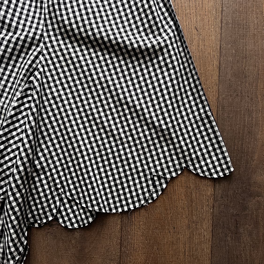 Gingham Check Asymmetry Pants 상품이미지6