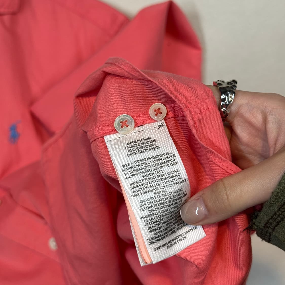 S) 폴로 랄프로렌 릴렉스핏 클래식 포플린 셔츠 큐알탭 신형 상품이미지9