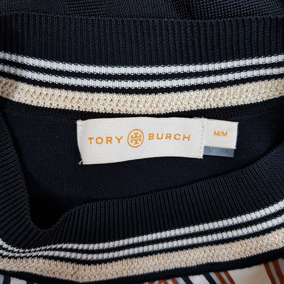 토리버치 기하학 패턴 니트 배색 벨트 원피스 M사이즈 상품이미지7