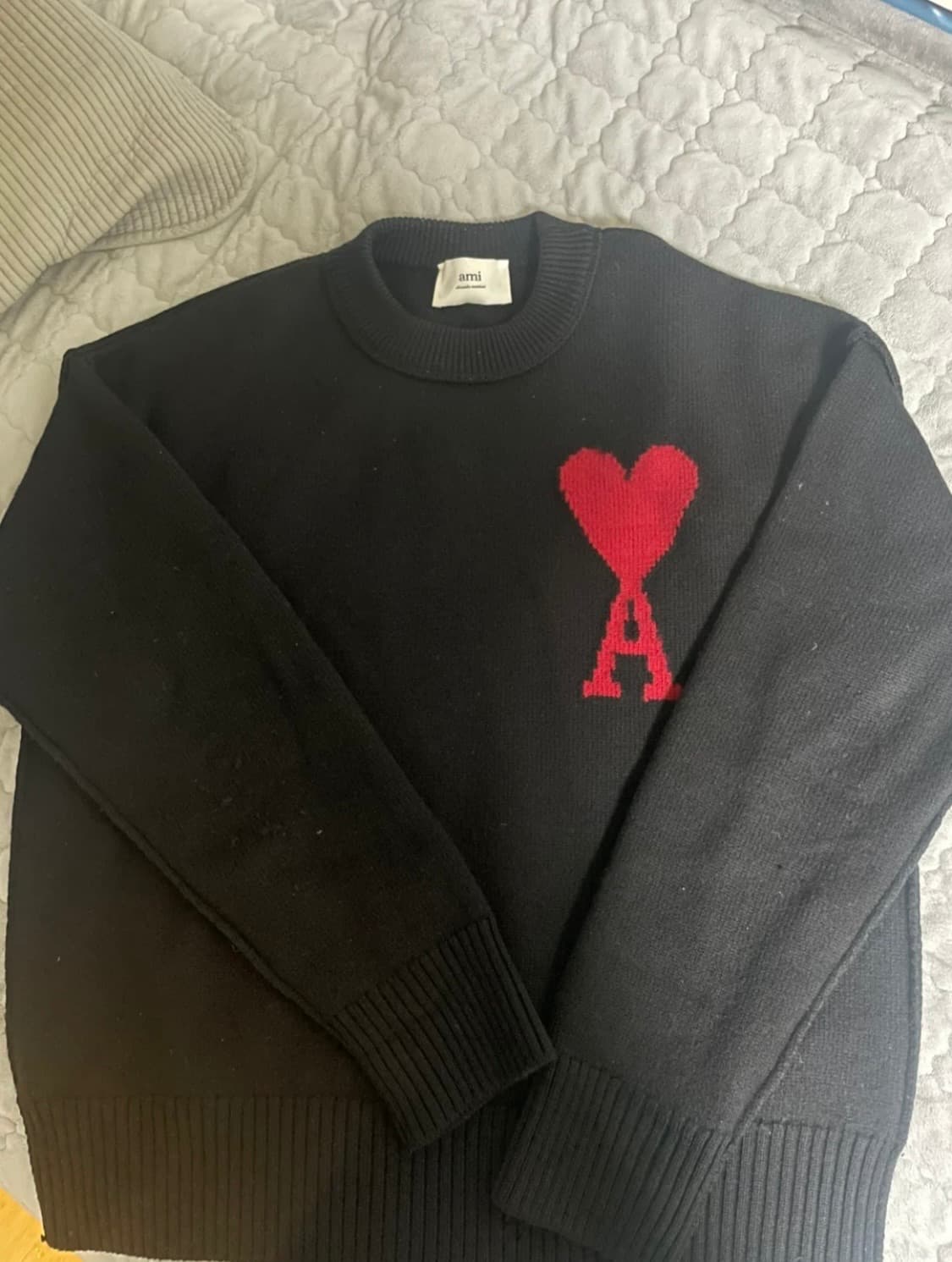 아미 빅 하트 로고 블랙 스웨터 M 아미니트 상품이미지2