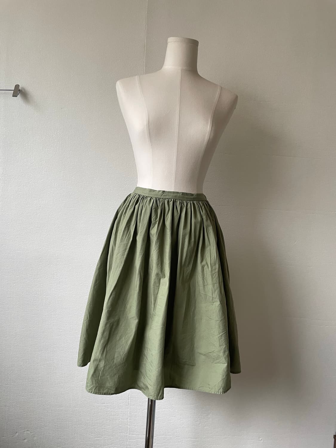 khaki pleats cotton skirt&top 상품이미지4