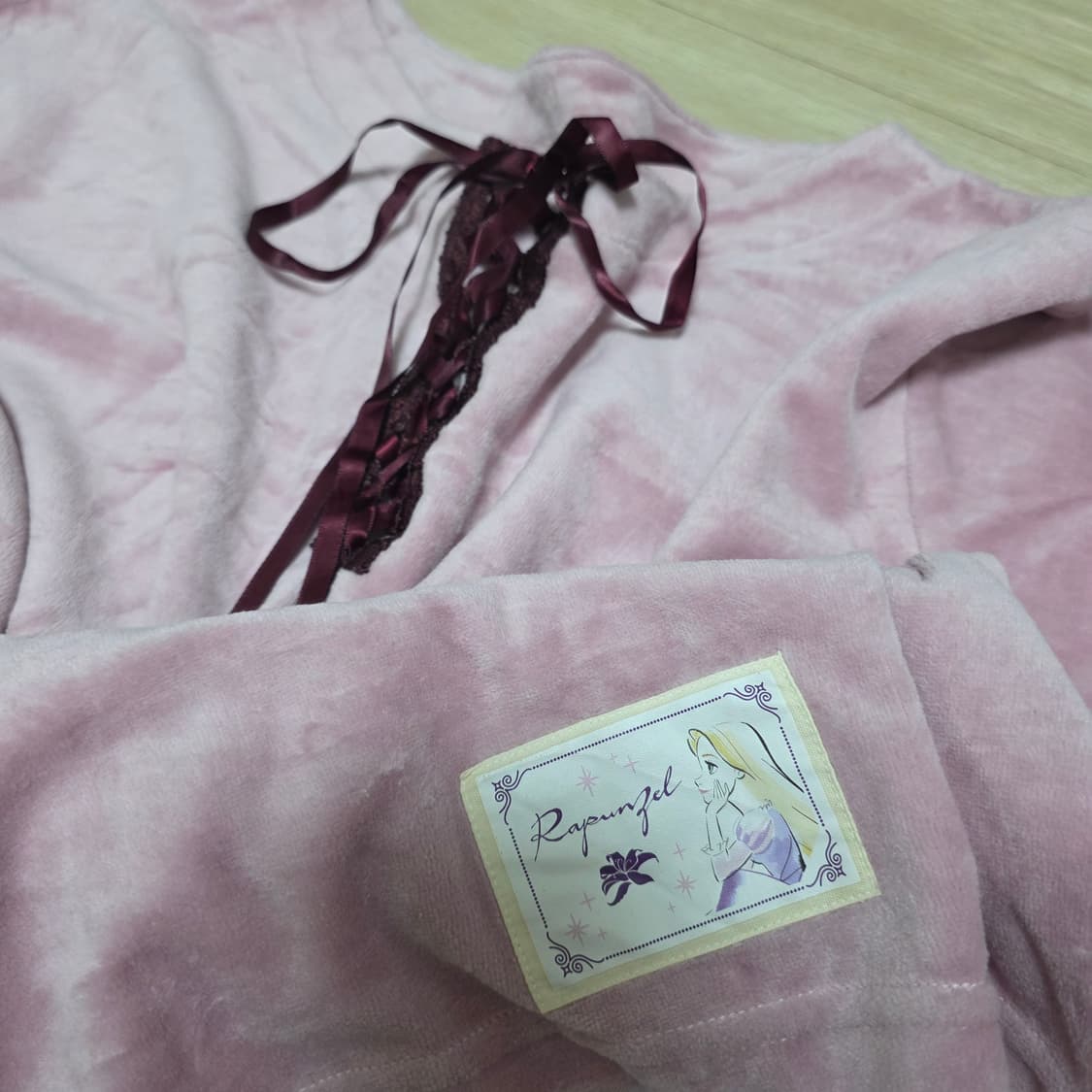 JP DISNEY) 벨르메종 라푼젤 핑크 벨벳 레이스 코르셋 블라우스 상품이미지5