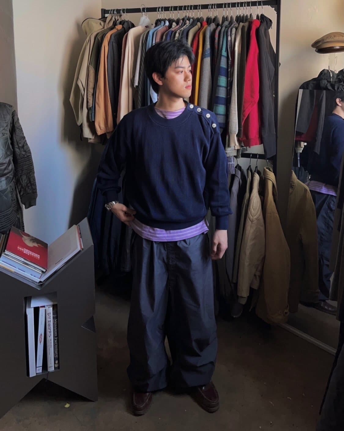 83AW CP컴퍼니 아카이브 숄더 비대칭 버튼업 니트 상품이미지6