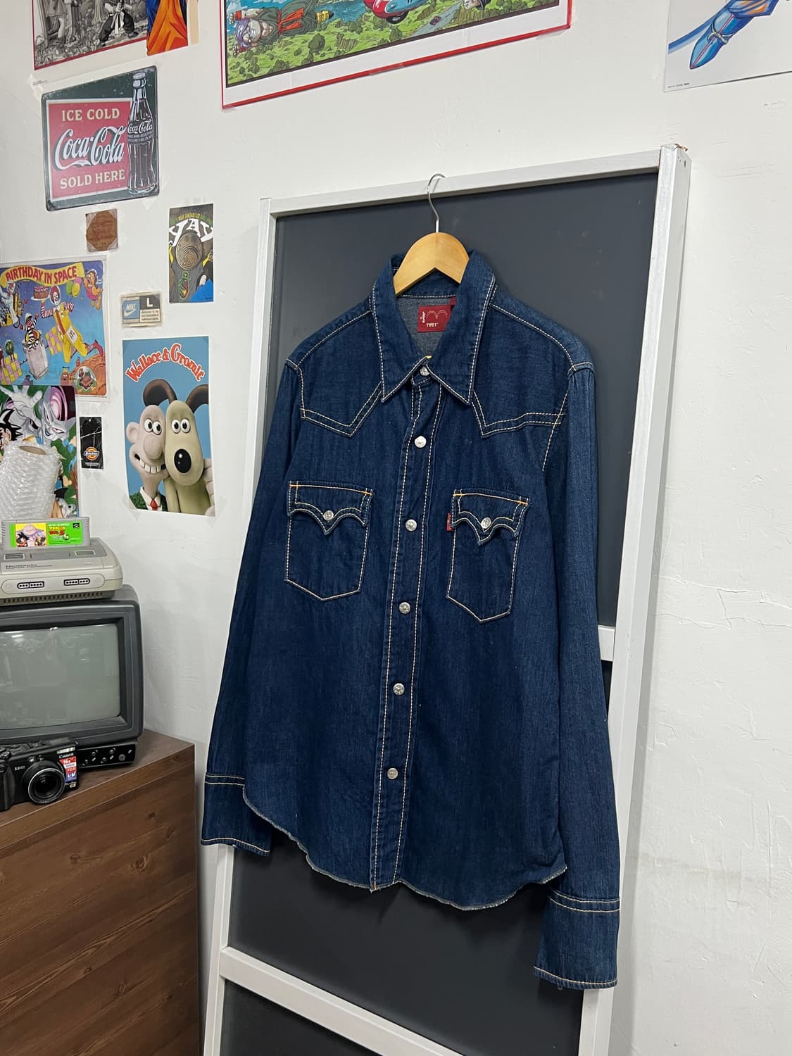 Levis 리바이스 Type1 인디고 진청 데님 셔츠 상품이미지1