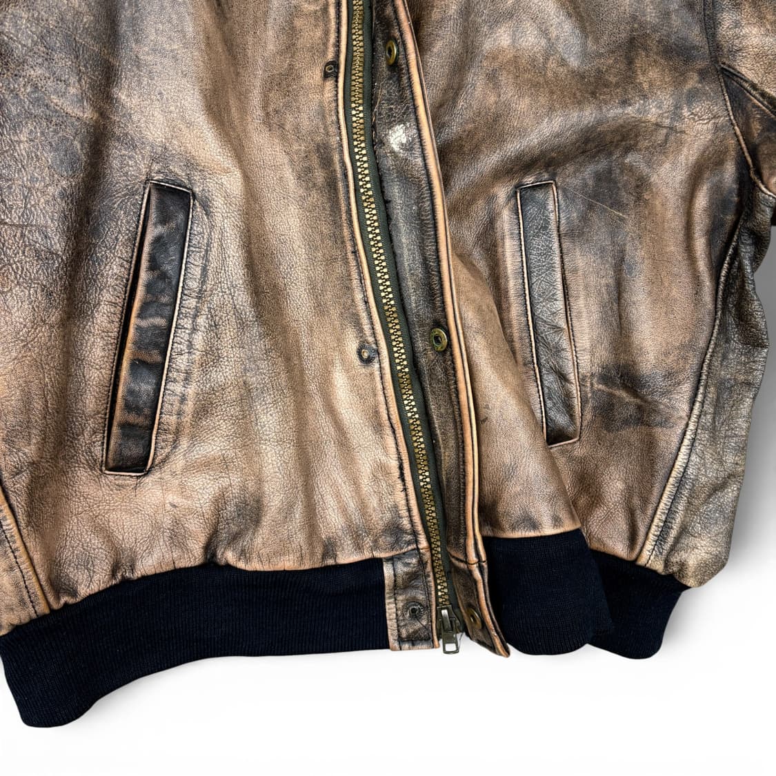 80's 바나나 리퍼블릭 레더 봄버 자켓 상품이미지5
