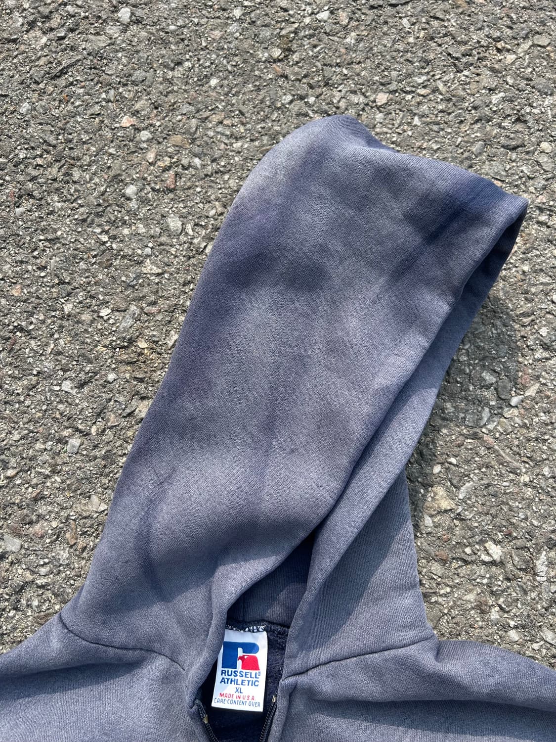 90‘s 러셀 썬페이드 후드집업 네이비 XL 상품이미지5