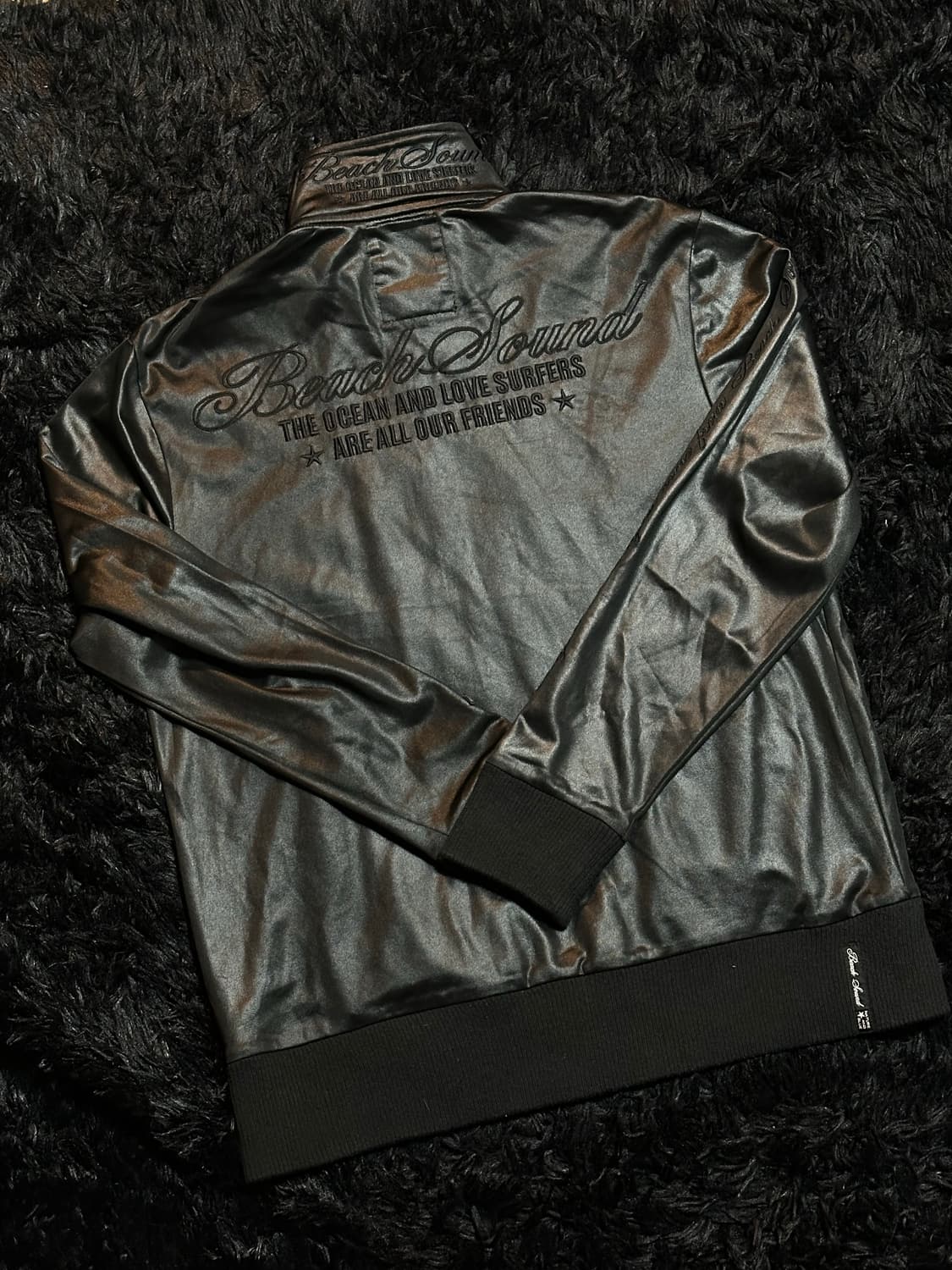 Black lettering zip-up 상품이미지2