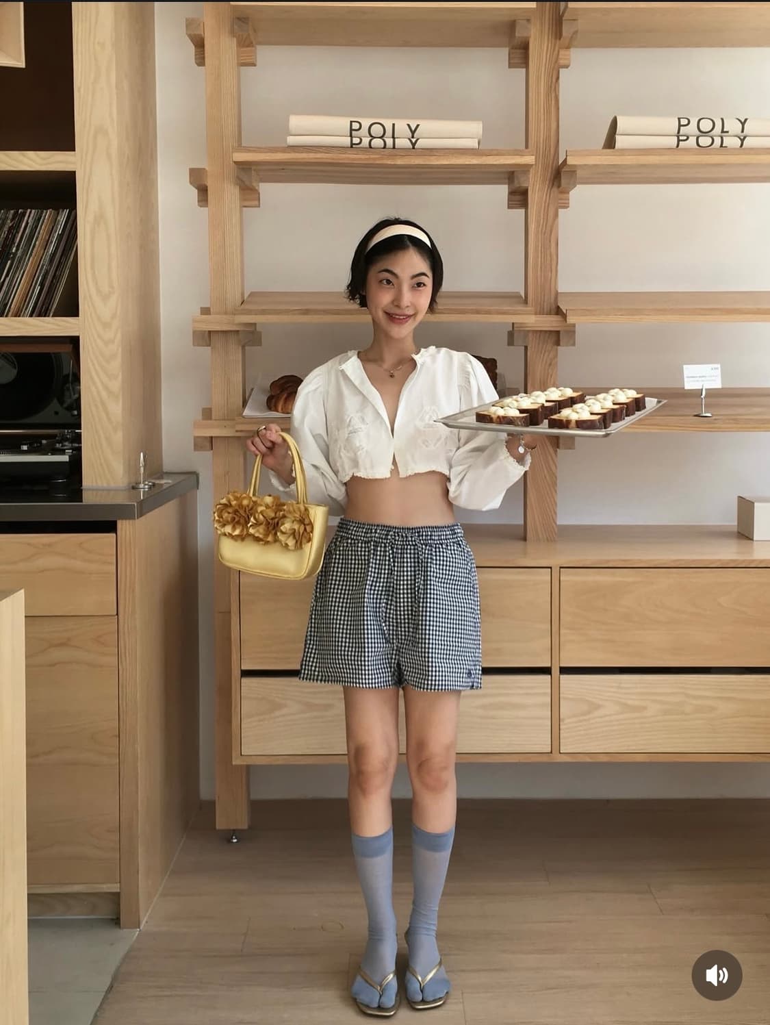 프레클 크롭 블라우스(단종상품) 상품이미지1