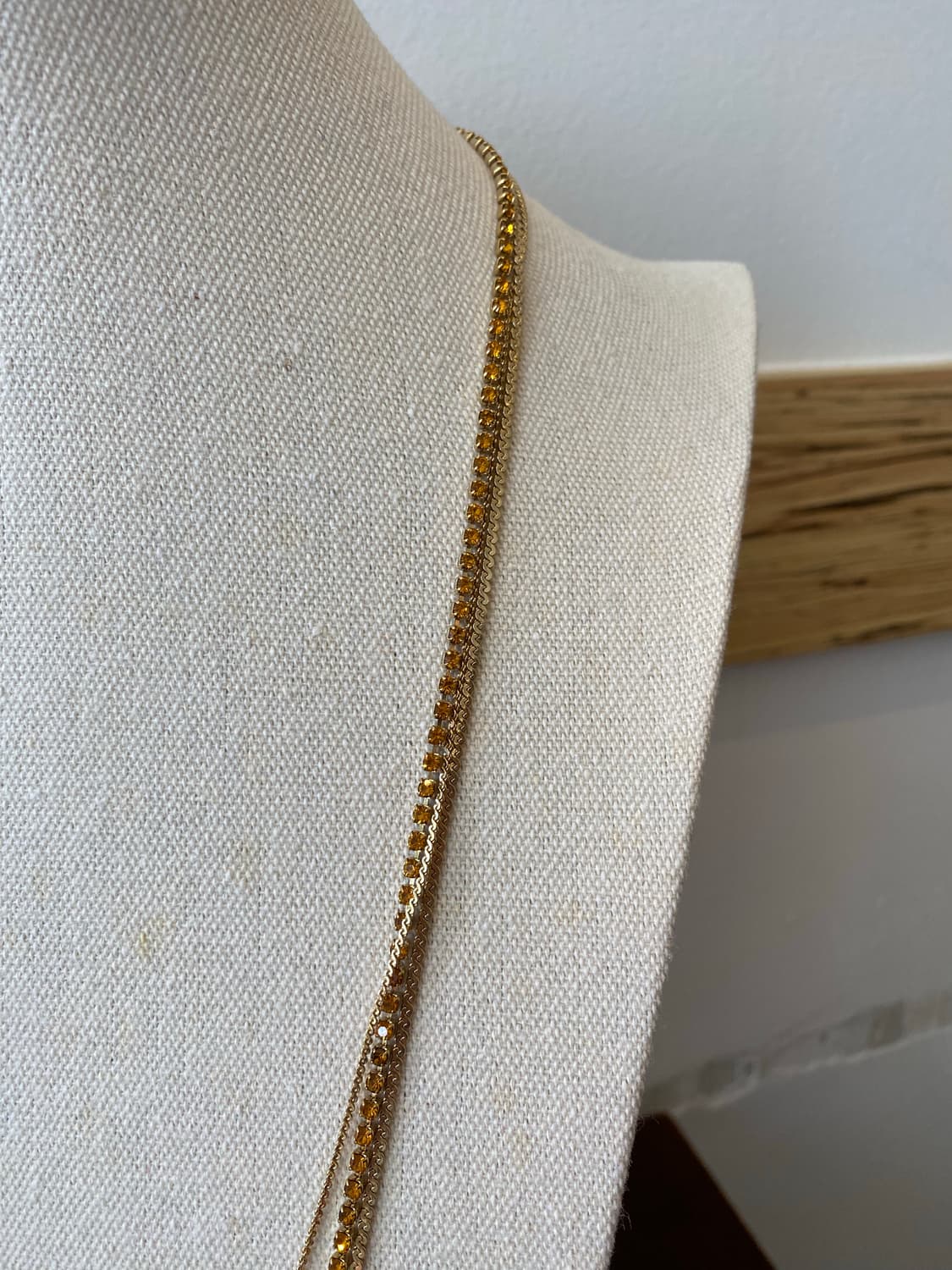 빈티지ㅜ골드 큐빅 레이어드 목걸이 상품이미지5