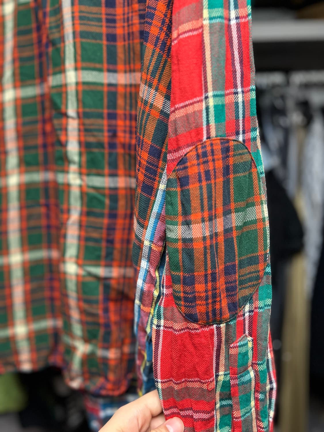 랄프로렌 패치워크 플란넬 크레이지 패턴 워크셔츠 XL 상품이미지4