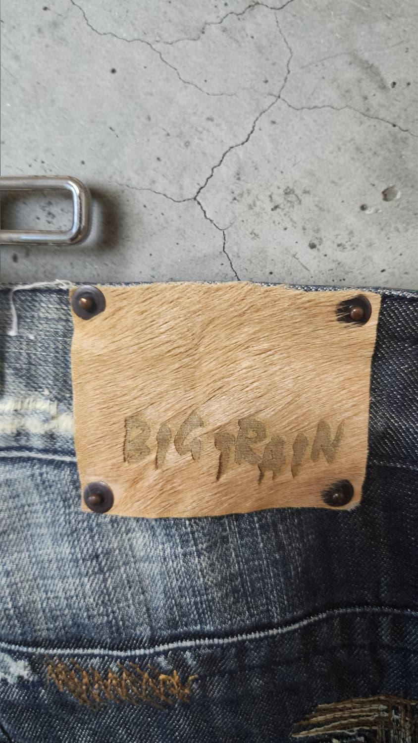 BIG TRAIN 빈티지 워싱 데미지 패치 팬츠 L 상품이미지3