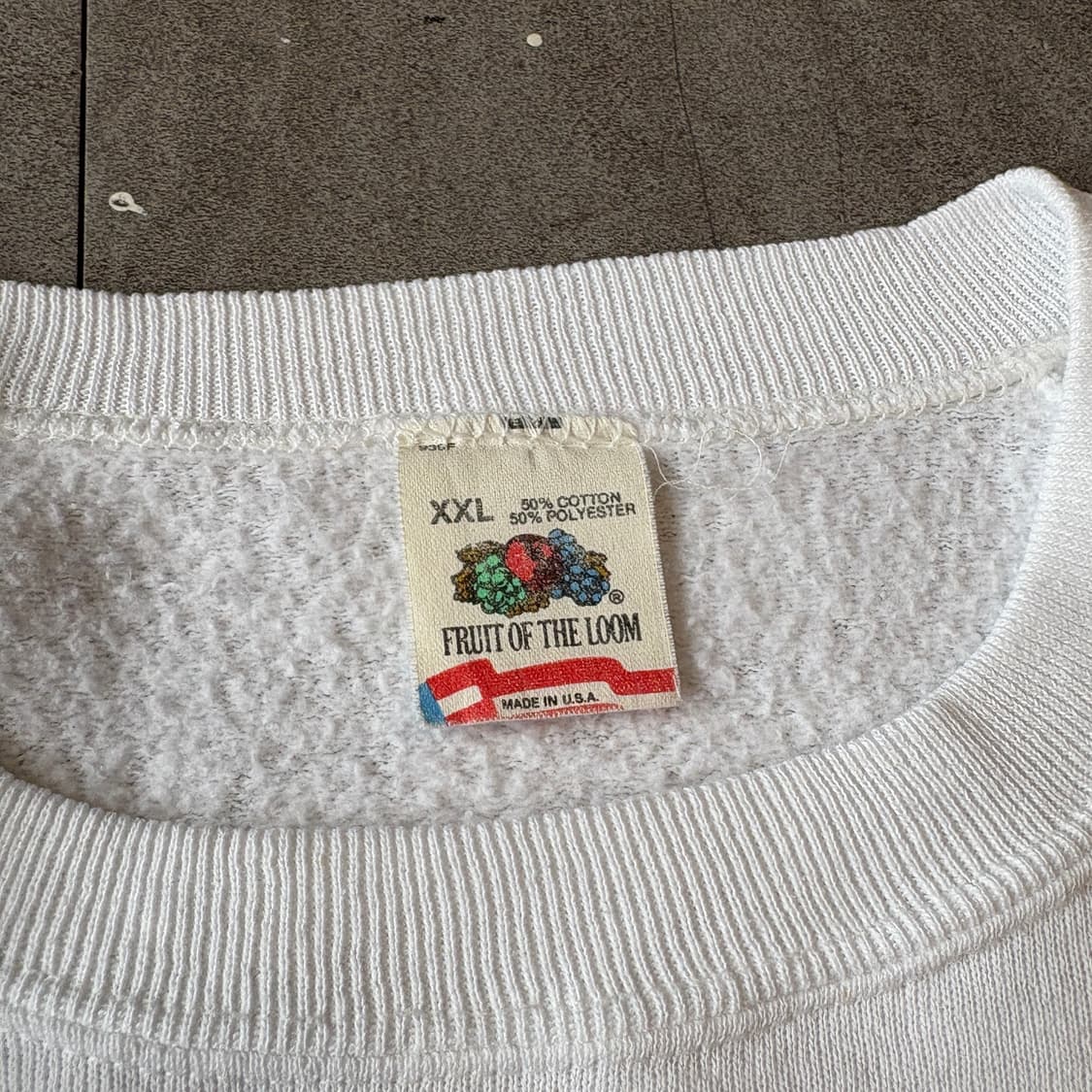 90s 90년대 미국 생산 빈티지 화이트 스웻셔츠 상품이미지8
