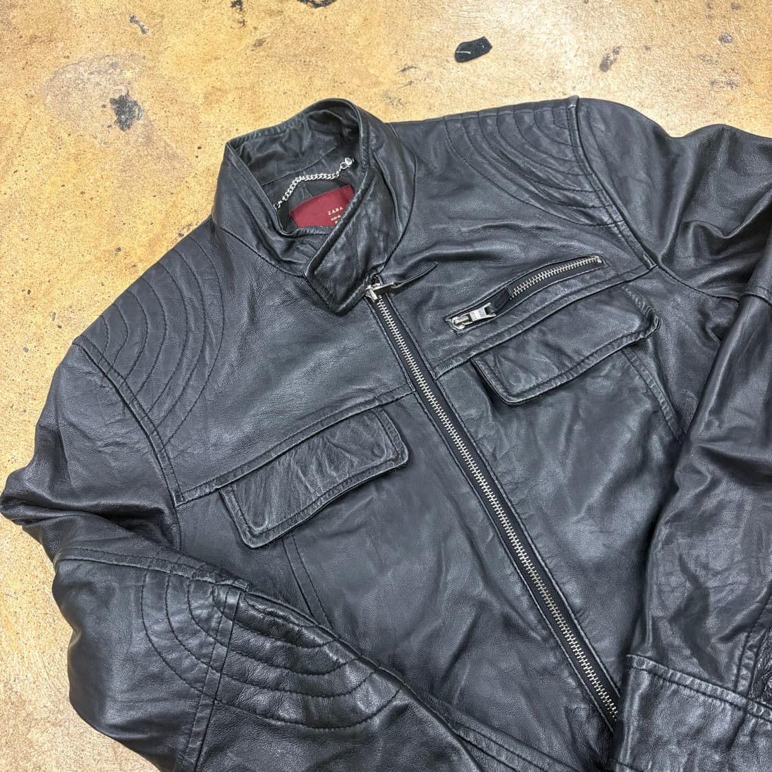 [정품/M] 자라 양가죽 블루종 자켓 b14 상품이미지1