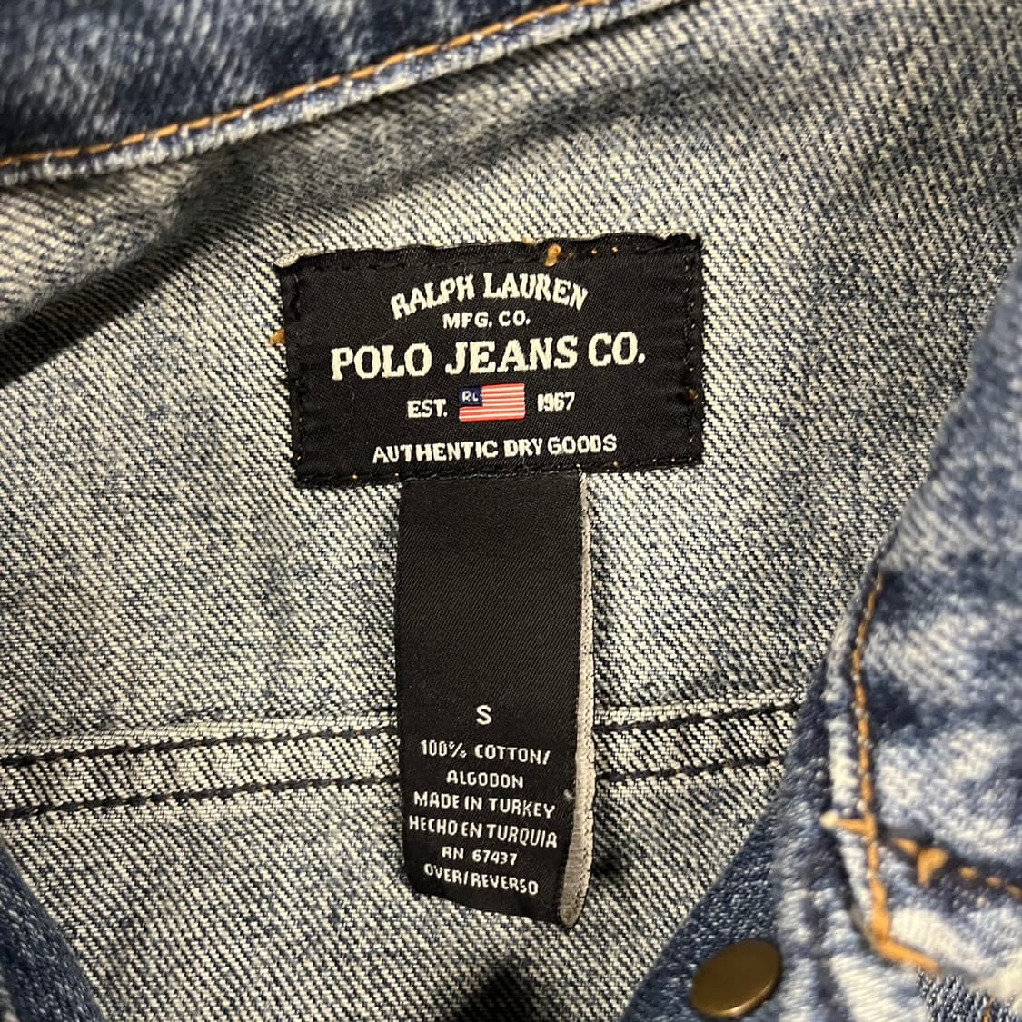[ 정품/S ] 폴로랄프로렌 데님 트러커 청자켓 b15 상품이미지5