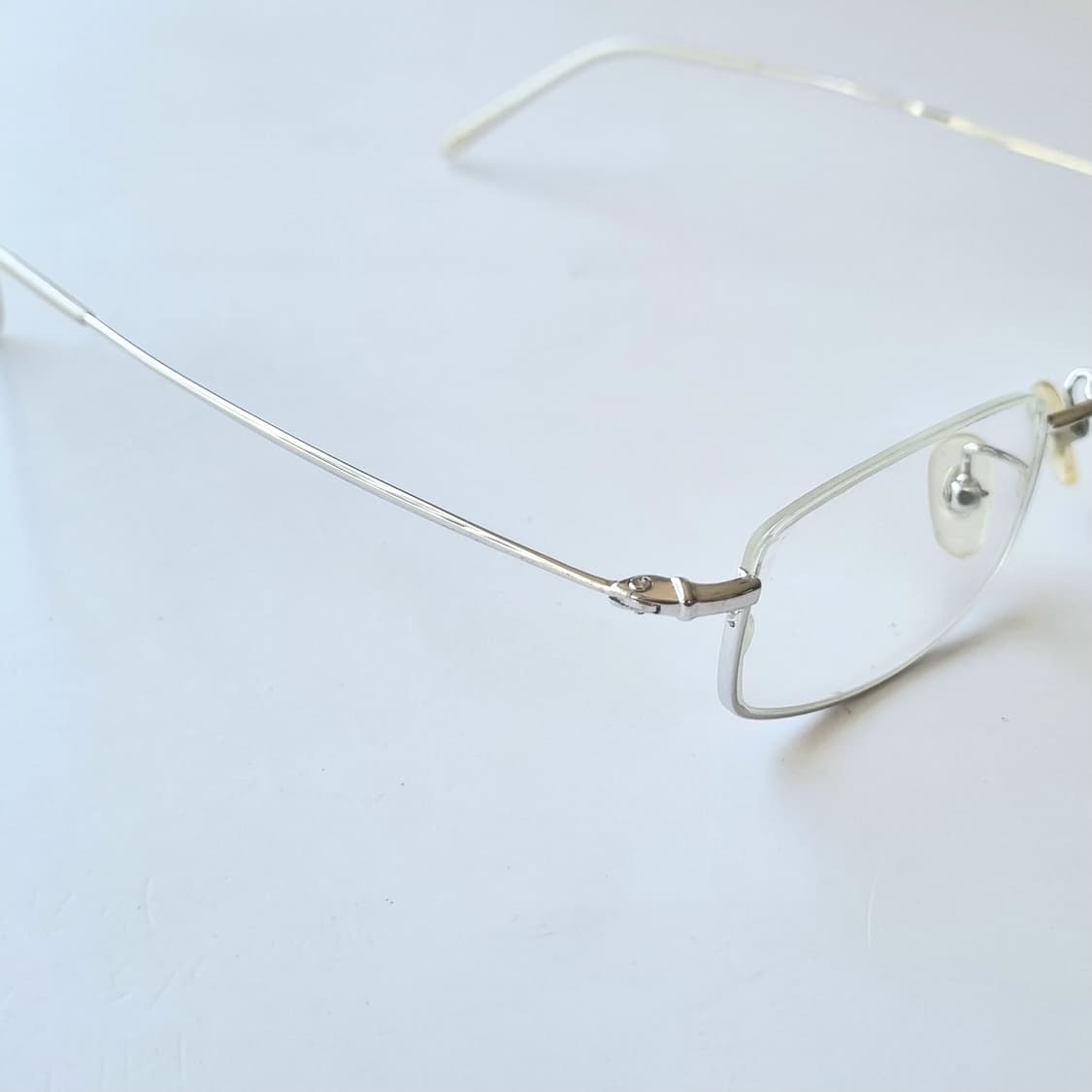 데드스탁 실버 메탈 하프 림리스(언더림) 안경테 744 상품이미지7