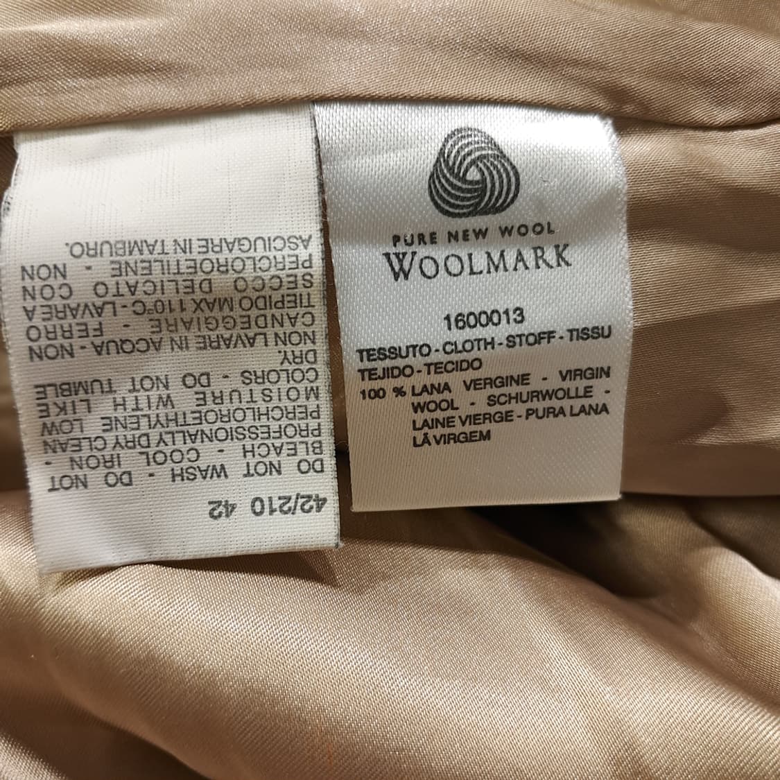 CL222 XL 막스마라 90s 이태리판 울 실버라벨 카멜 하프코트 상품이미지5