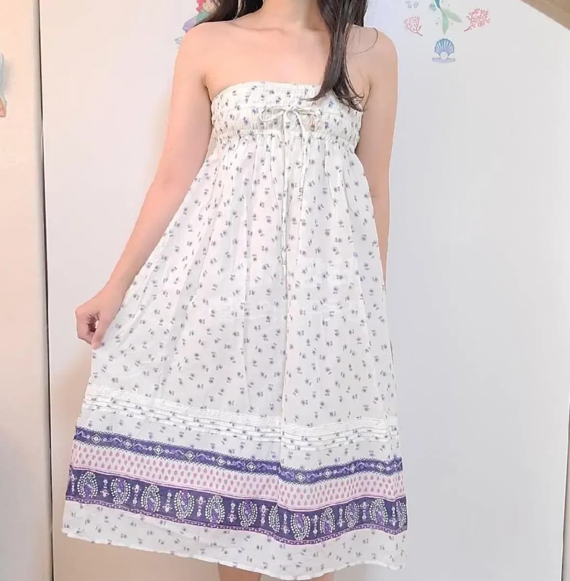 일본빈티지 보헤미안 탑원피스  상품이미지1