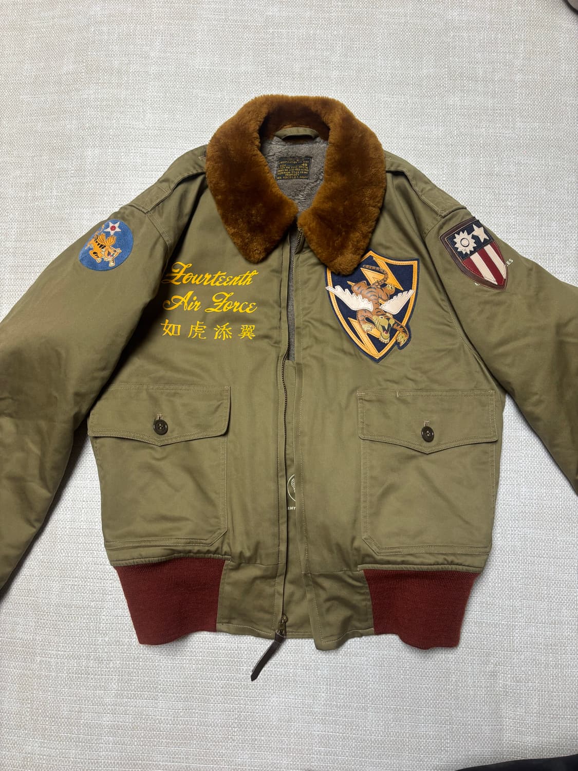 버즈릭슨 b-10 여호첨익 플라잉 타이거 40(l) 사이즈 상품이미지2