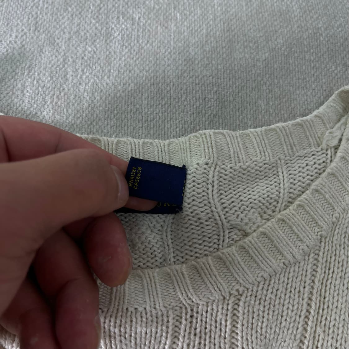 100 폴로랄프로렌 베이지 꽈배기 니트 상품이미지3