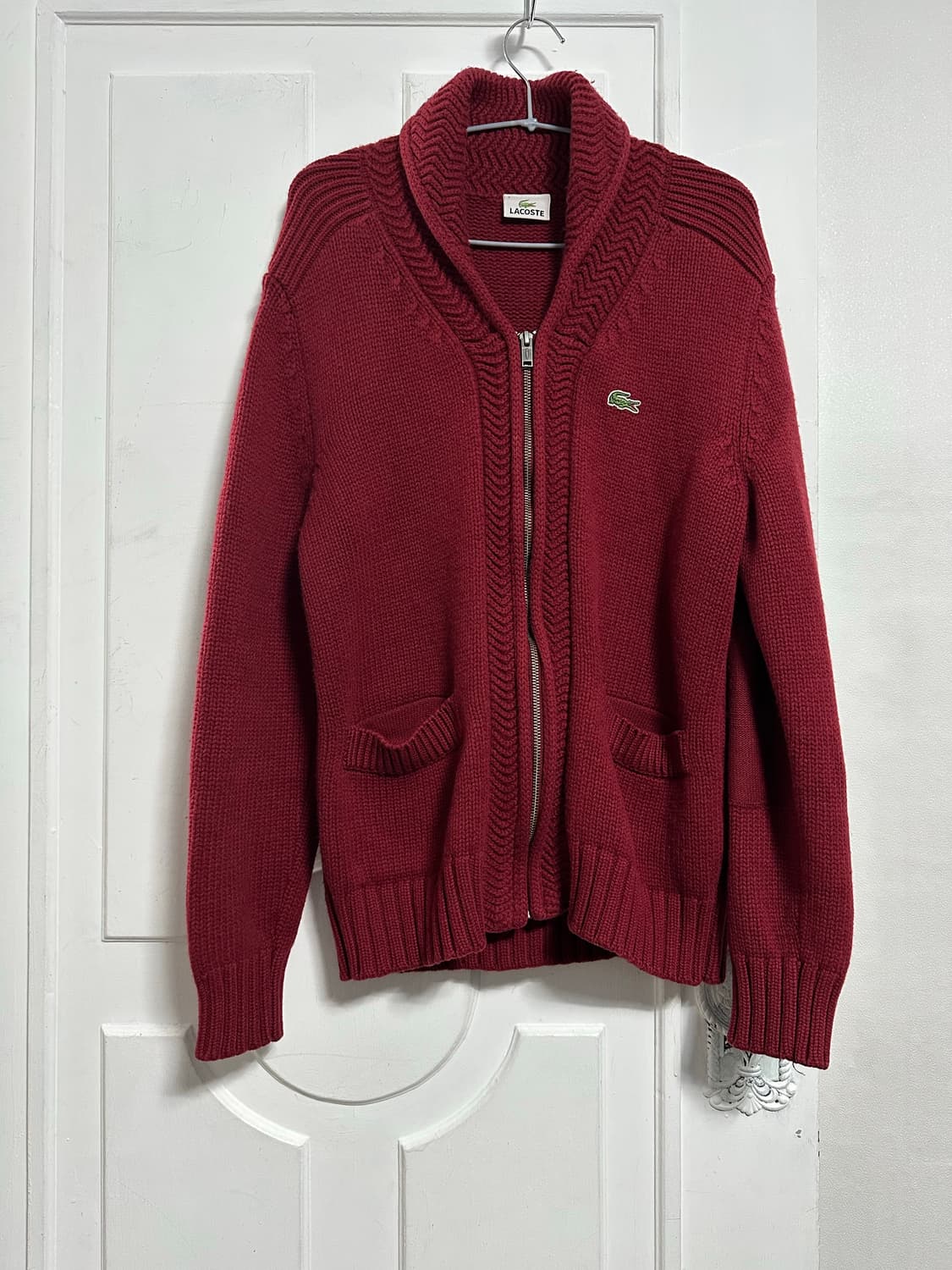 라코스테 숄카라 울 집업 상품이미지1