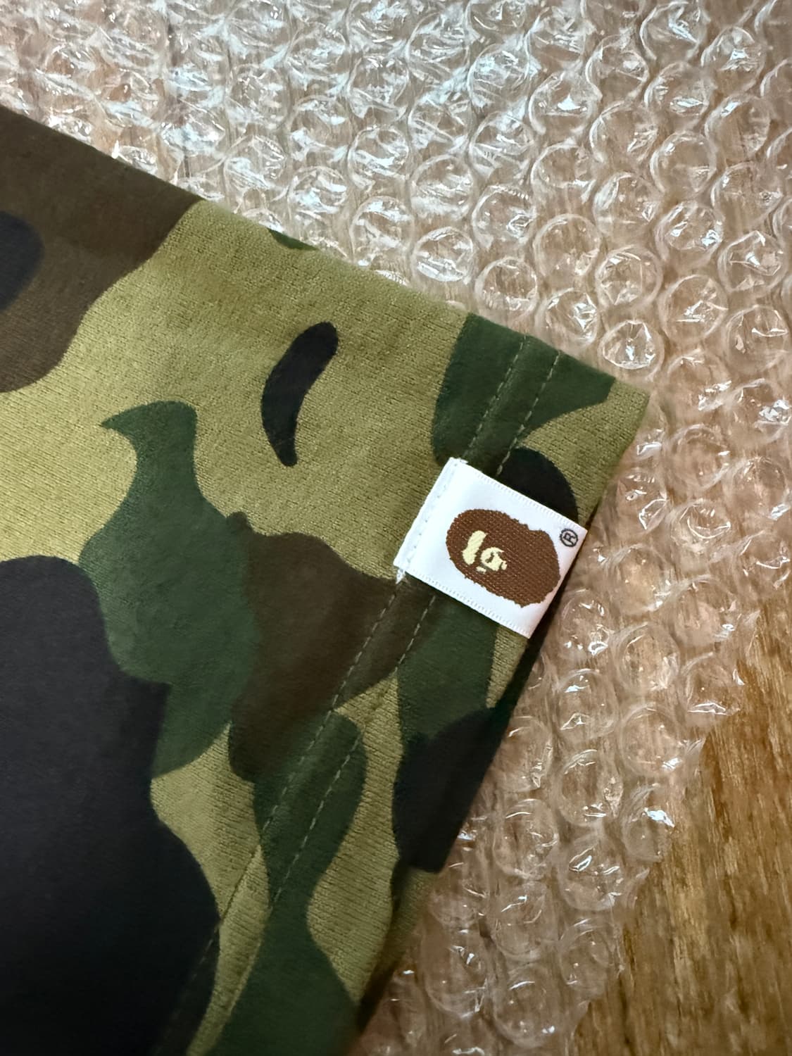 베이프 컬리지 1st 카모 그린 반팔티셔츠 2XL 상품이미지3