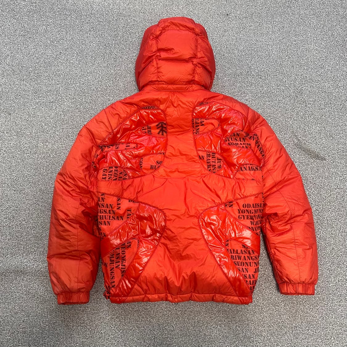 코오롱 오렌지 후드 패딩 상품이미지3