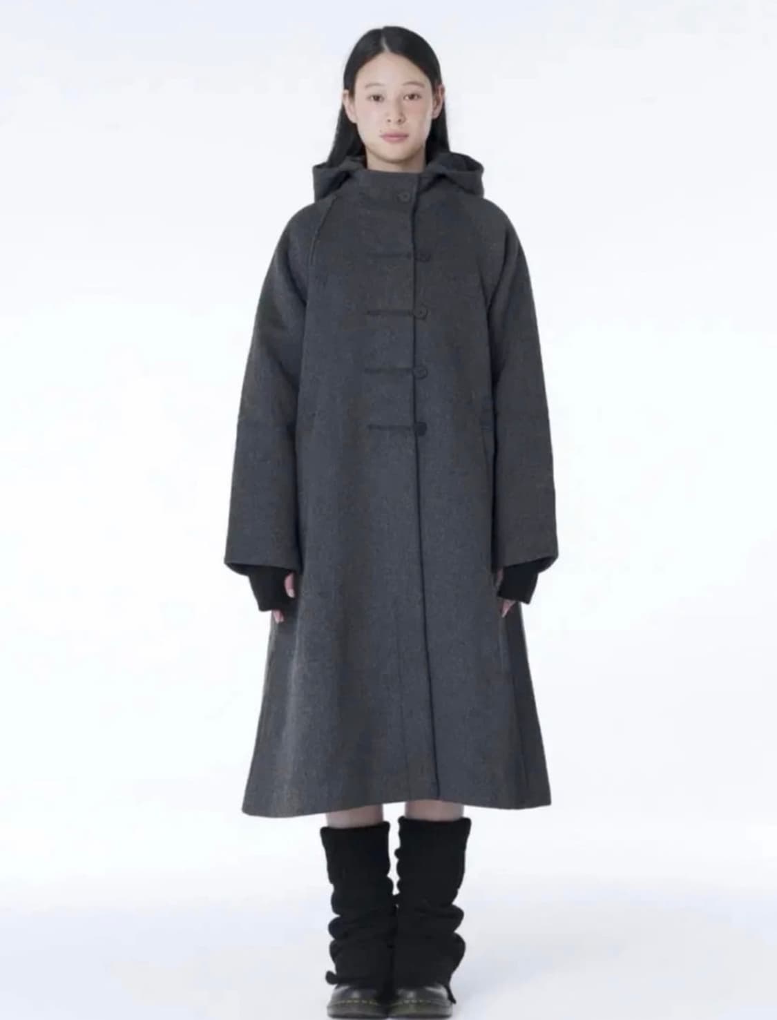 미세키서울 후디 롱 더플코트 상품이미지1