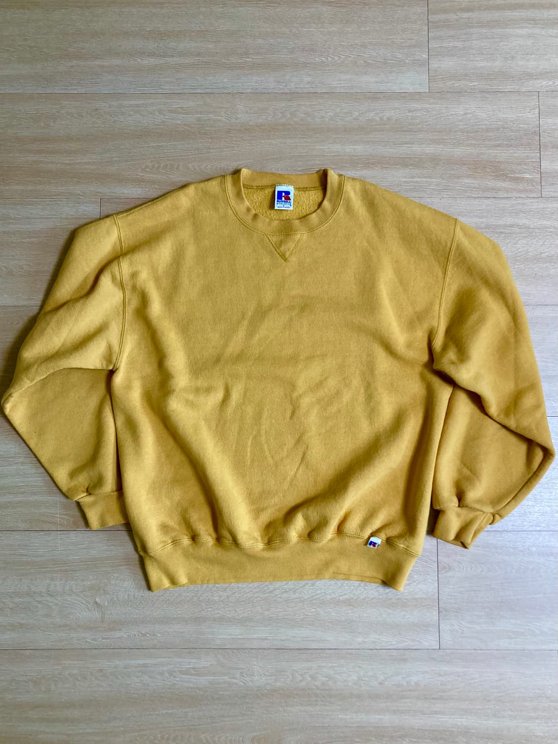 90s 러셀 스웻셔츠 옐로우 멕시코[L] 상품이미지1