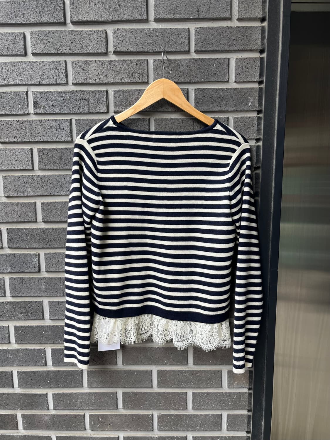 B.MING by beams 레이스 스트라이프 니트 상품이미지9