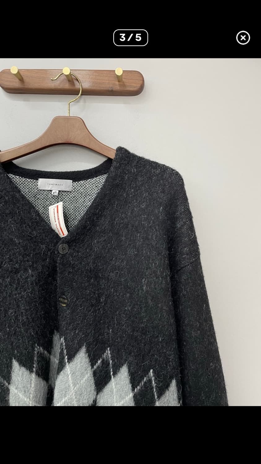 토니웩 아가일 니트 가디갼 상품이미지4