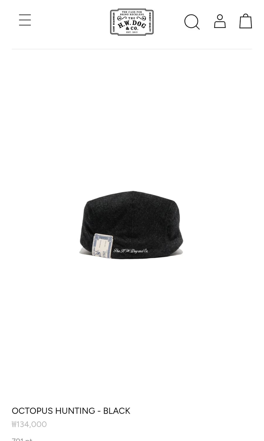 THE H.W.DOG&CO. 헌팅캡 38 상품이미지2