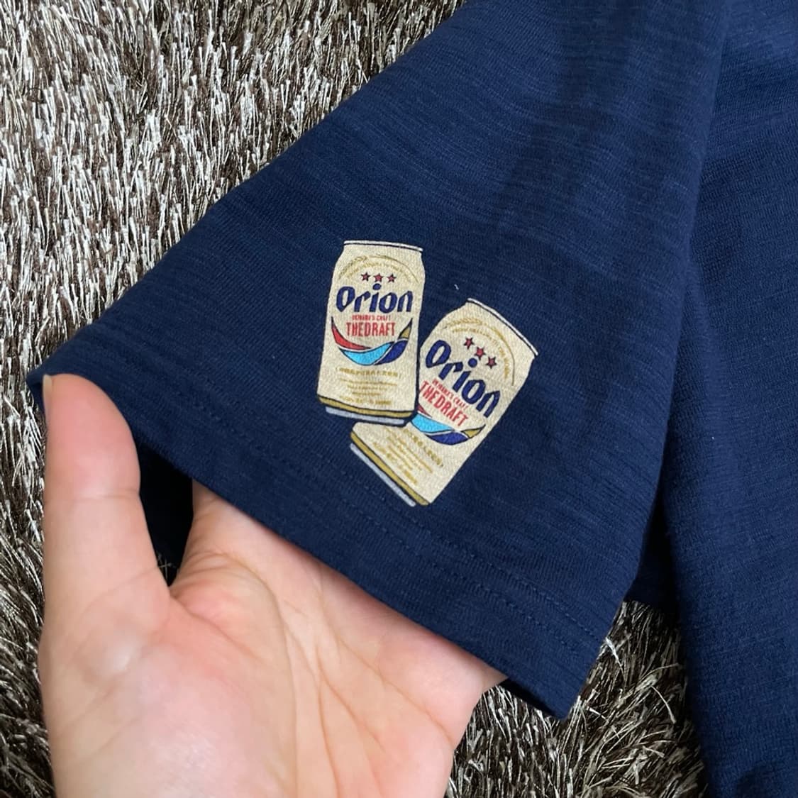 오리온 orion 네이비 맥주 프린팅 반팔 티셔츠 XL 상품이미지5
