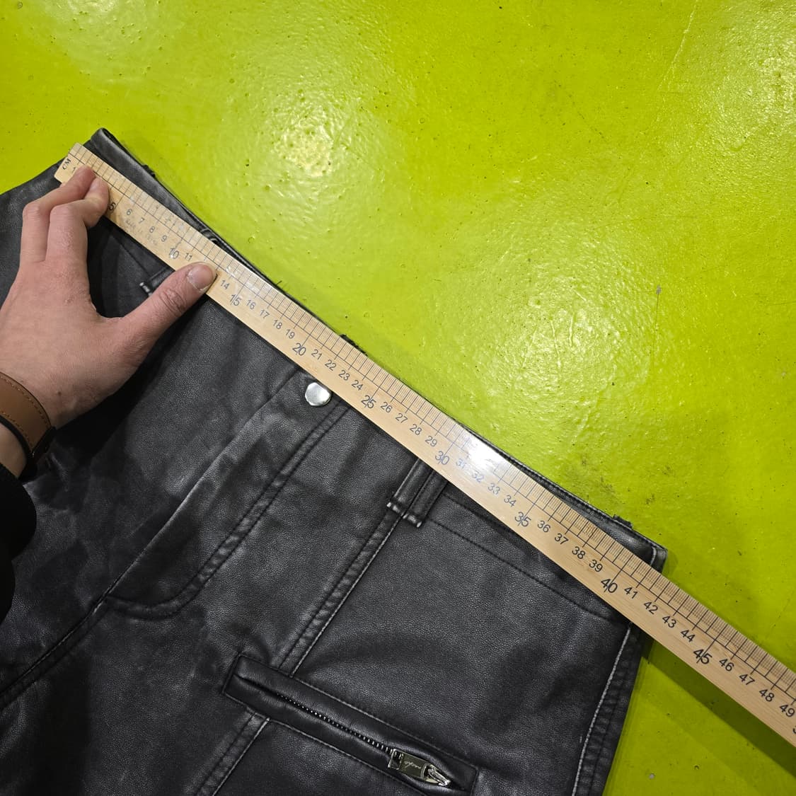 NACHE  레더 부츠컷 팬츠 INDUSTRIAL LEATHER 상품이미지6