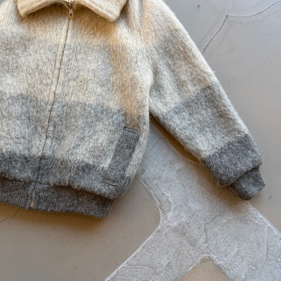 Denmark vtg 쉐기 니트 집업 상품이미지2