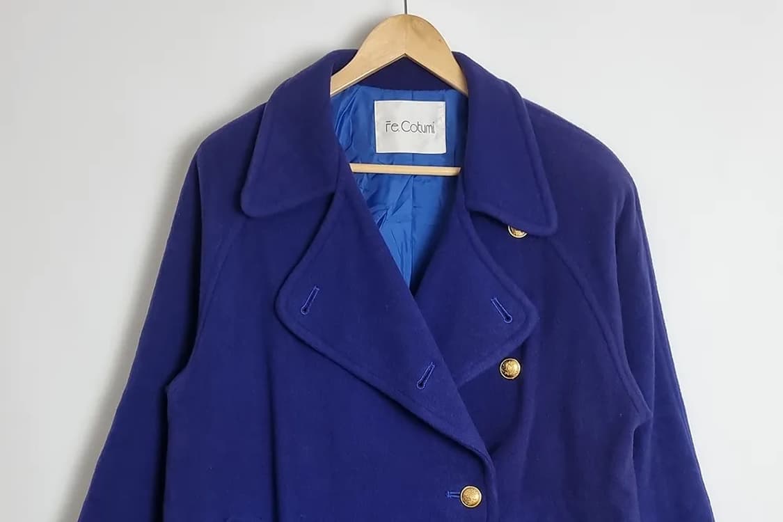 FE COTUMI 비비드 90s 네이비 코트 상품이미지2