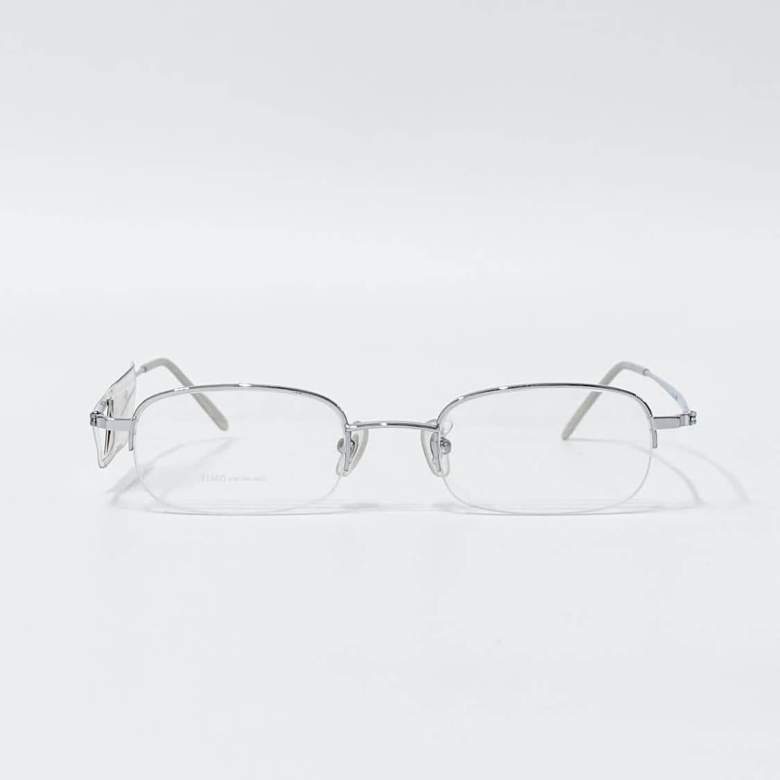 ELMO 실버 스퀘어 반무테 데드스탁 빈티지안경 상품이미지1