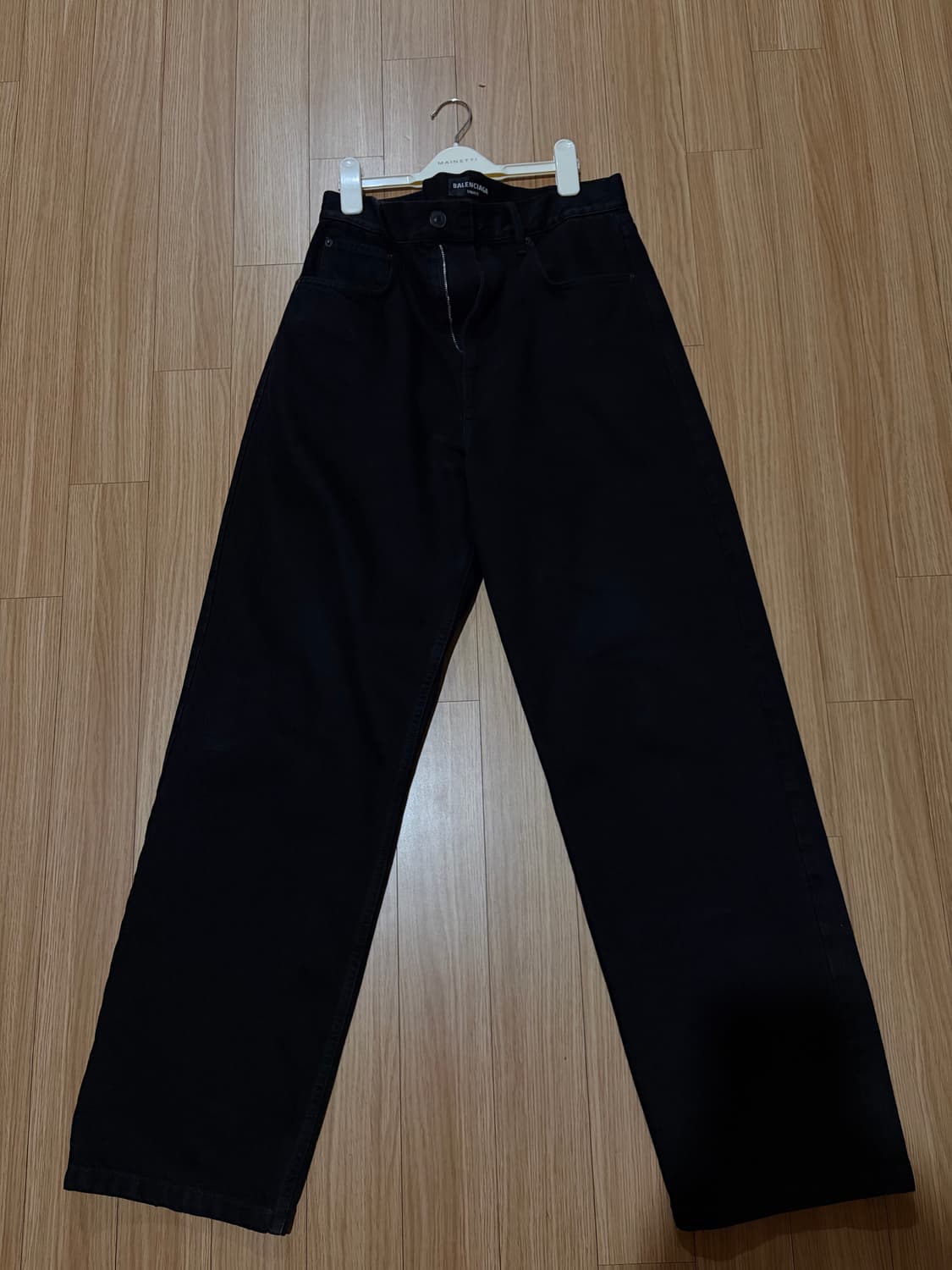 (S) 발렌시아가 블랙 와이드 데님팬츠 상품이미지1