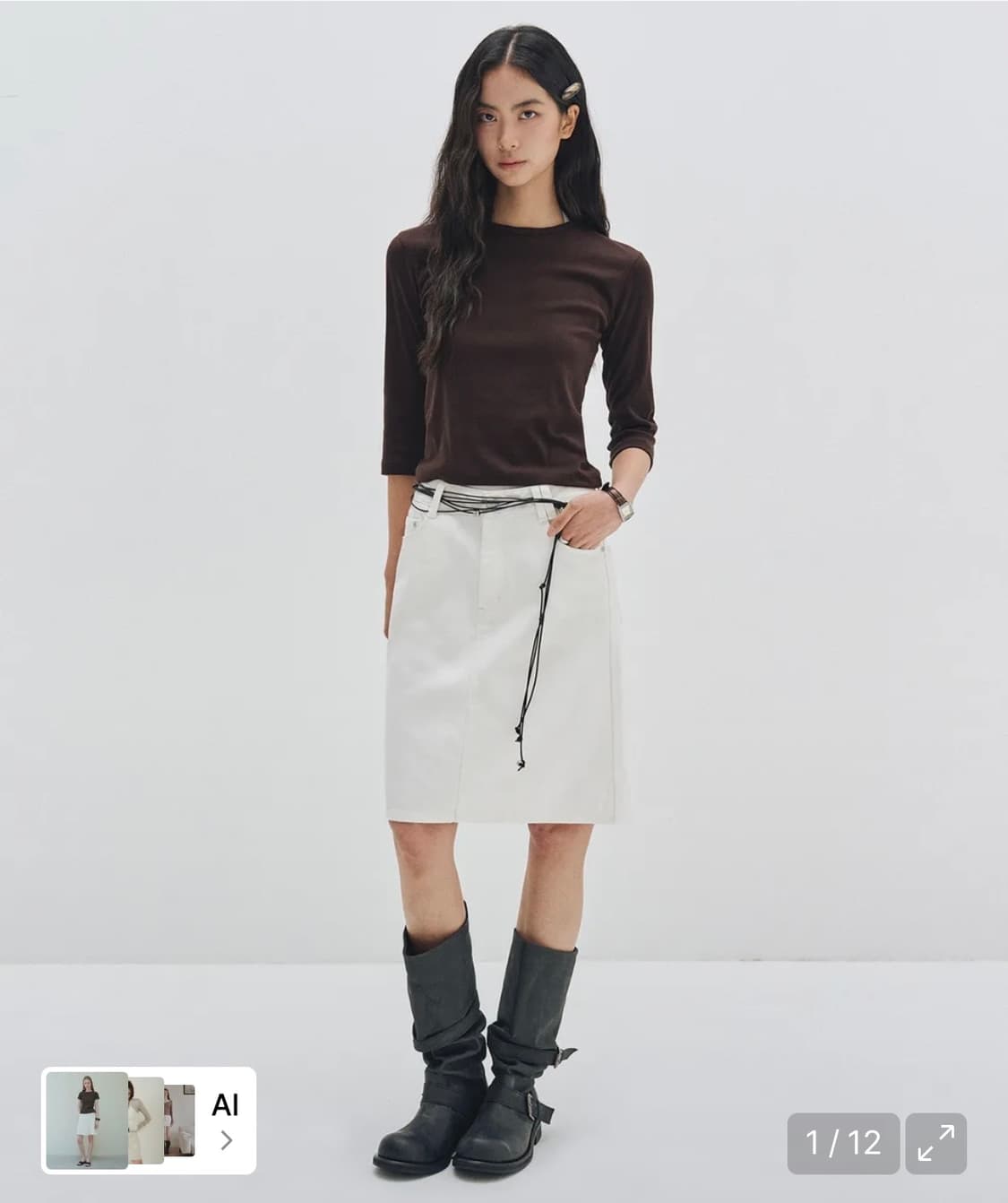 데케트우먼 스커트 (Signature Midi Skirt) M 상품이미지1