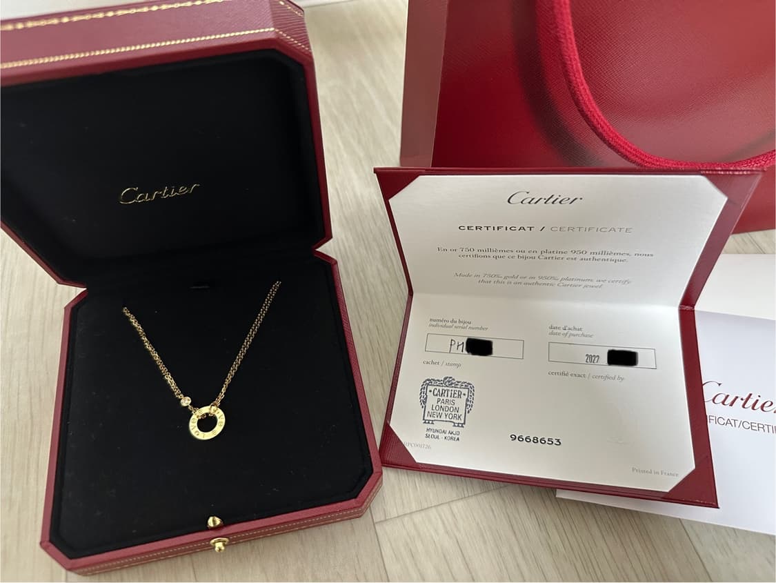 까르띠에 러브 펜던트 다이아 목걸이 팝니다. 상품이미지2