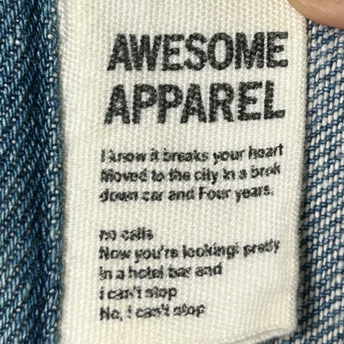 어썸어페럴 블루 데님 코치 자켓 OS 상품이미지5