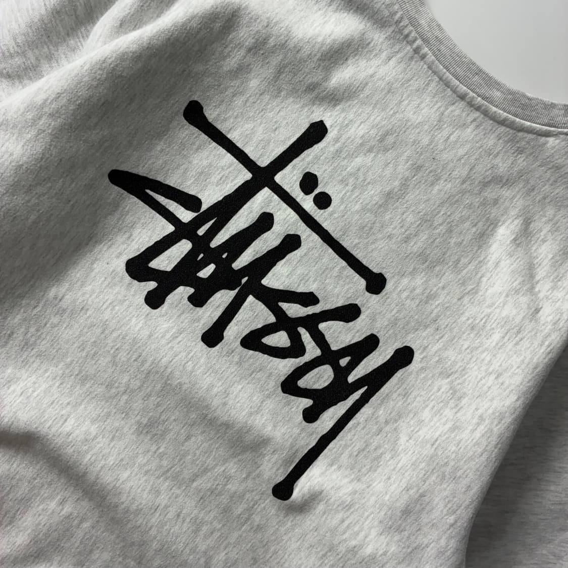 Stussy  스투시 베이직 코튼 라이트그레이 맨투맨  상품이미지5