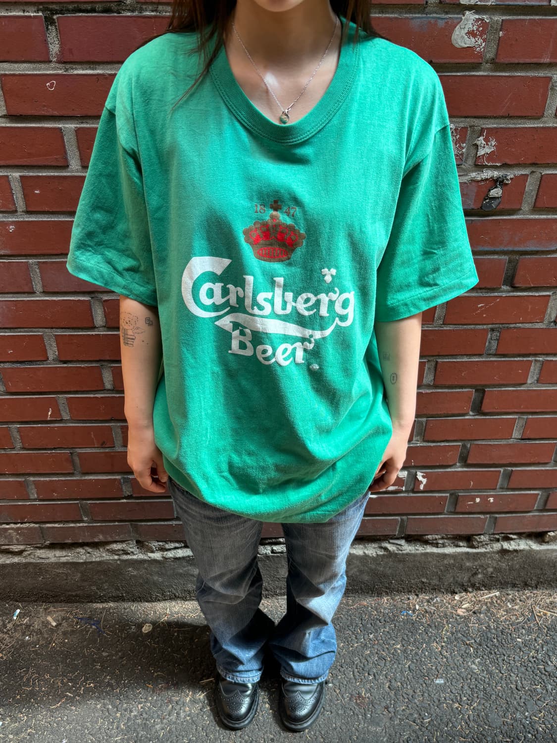 90‘s 싱글스티치 Carlsberg 그래픽 빈티지 반팔티 상품이미지4